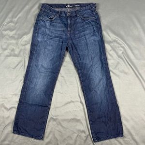 7 For All Mankind Men's Austyn Relaxed Straight Jeans | 34 Waist